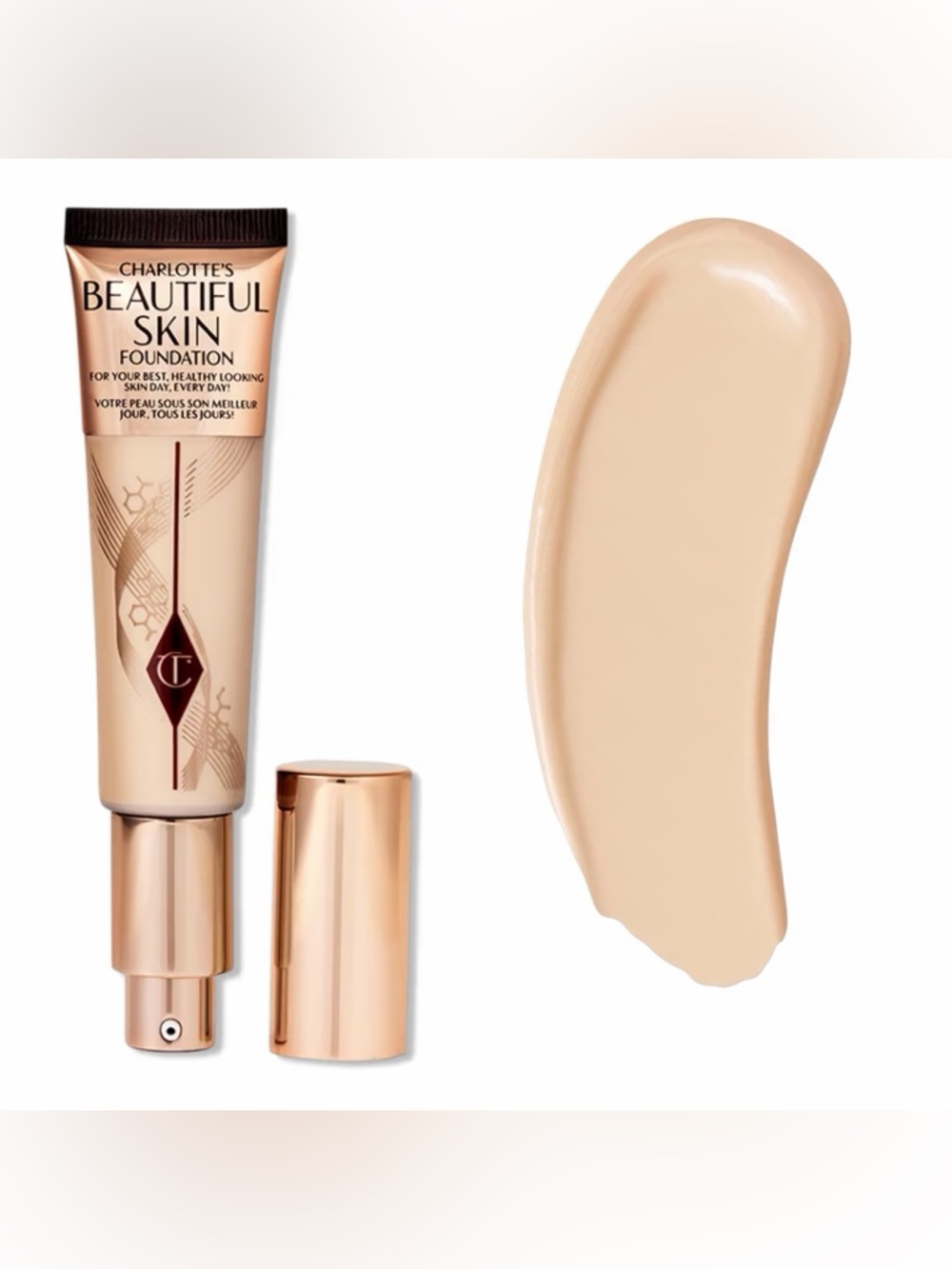 MSRP$52 | Charlotte Tilbury Beautiful Skin Foundation in the shade 2 Neutral